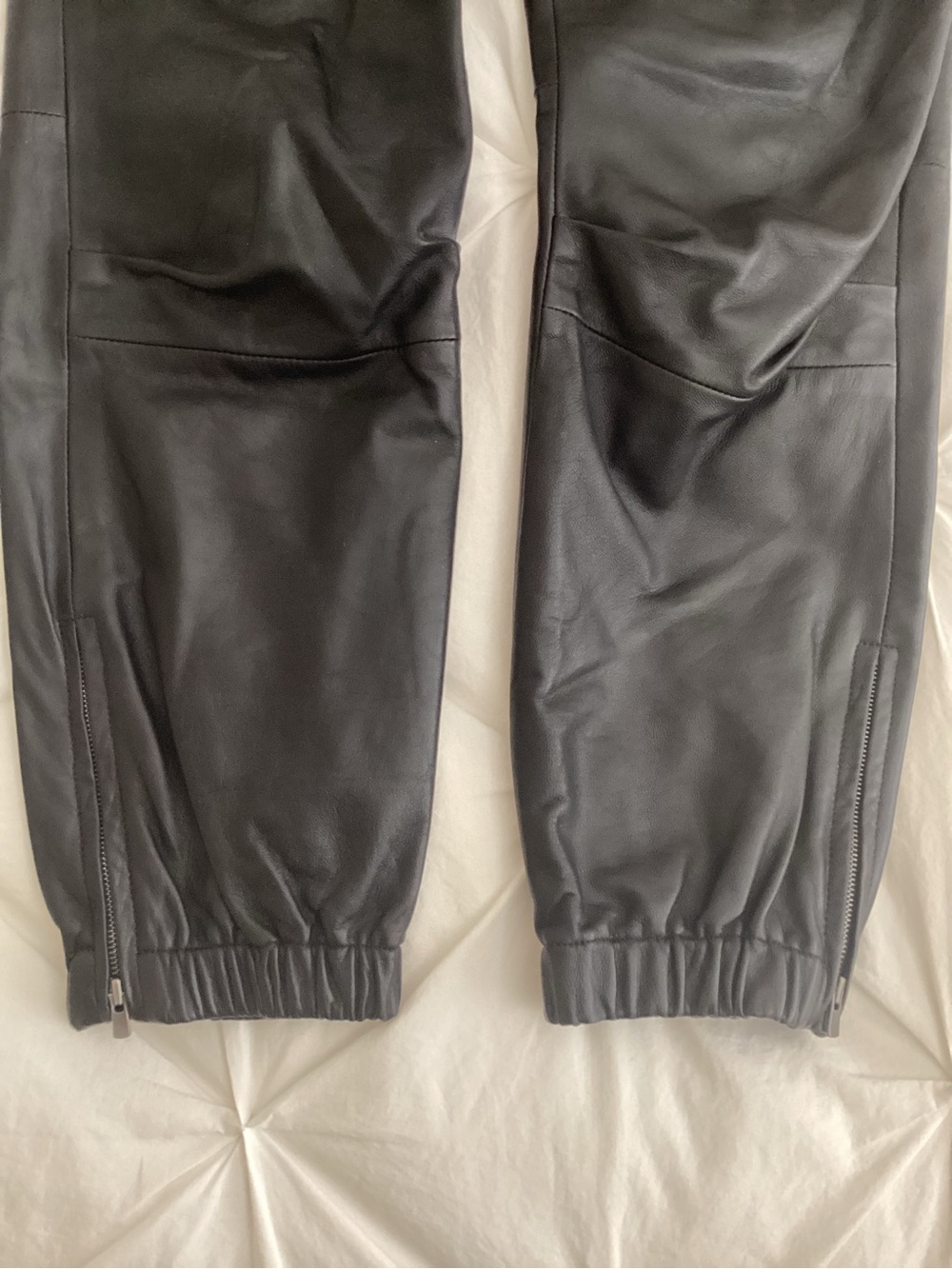 Nili Lotan Black Leather Men’s Jogger Pants SZ 4 - Picture 4 of 6
